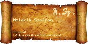 Moldrik Szofron névjegykártya